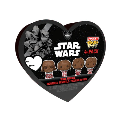 Star Wars Pocket Pop Keychains 4 Pack- Valentine (Chocolate)