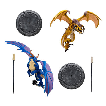 Blue Highland Drake and Bronze Proto-Drake World of Warcraft Dragons Multipack