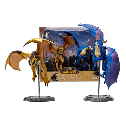 Blue Highland Drake and Bronze Proto-Drake World of Warcraft Dragons Multipack