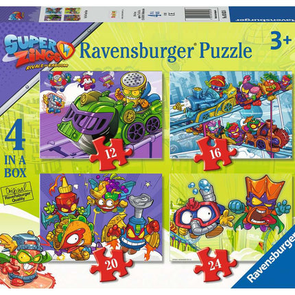 Zestaw Super Zings 4 puzzle 12 - 16 - 20 - 24 elementy Ravensburger