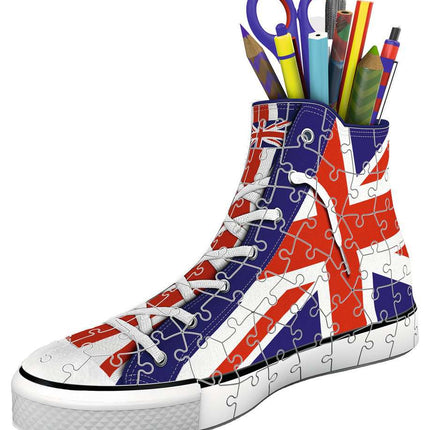 Union Jack Puzzle 3D Sneaker Shoe Pen Holder Bandera inglesa
