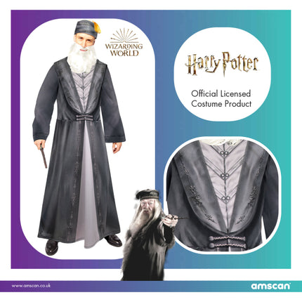Albus Dumbledore Silente Costume Carnevale Deluxe  Harry Potter Adulto