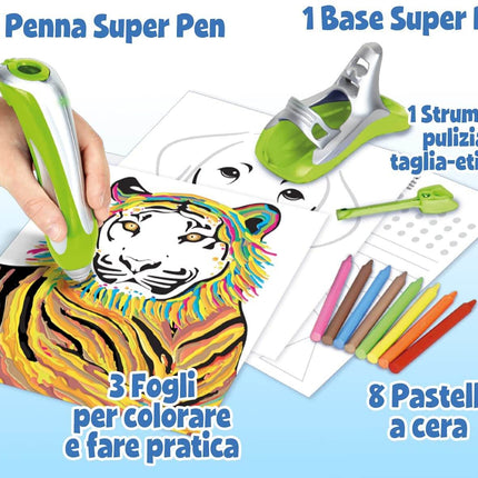 Super Pen Tiger - Zestaw woskowych farb 3D - Crayola