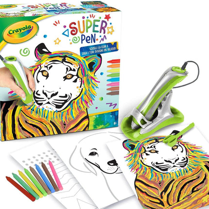 Super Pen Tigre - Set Colori a Cera 3D - Crayola