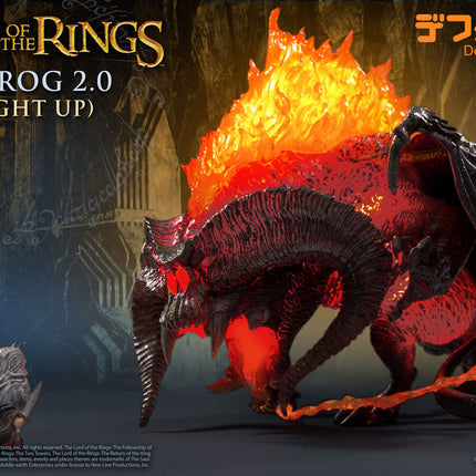 Balrog Lord of the Rings Defo-Real Series Miękka winylowa podświetlana figurka 15 cm