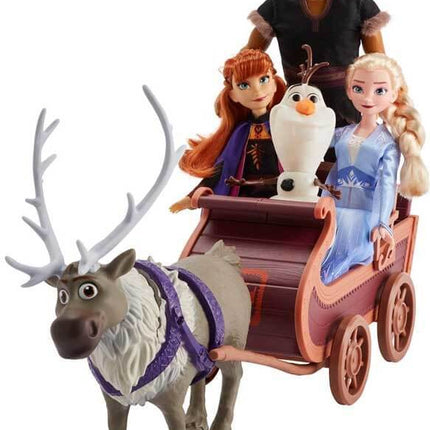 Frozen 2 Multipack 3 Fashion Doll 30cm Deluxe con Slitta Svenn ed Olaf Hasbro (4207889088609)
