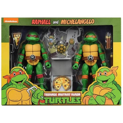Michelangelo and Raphael Action Figures 2 Pack Ninja Turtles TMNT Neca 54103 18cm - KONIEC MARCA 2021