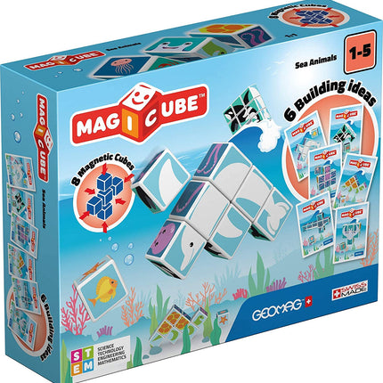 CUBO de Geomag Magnetic Cube Children Costruzioni Animali Marini Magic