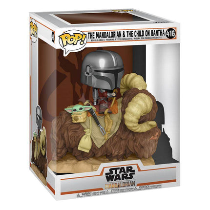 The Mandalorian on Wantha with Child in Bag Star Wars The Mandalorian POP! Deluxe Vinyl Figure  9 cm - 416