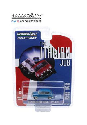 The Italian Job Diecast Model 1/64 1967 Austin Mini Cooper S 1275 MkI blue