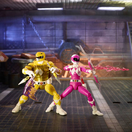 Morphed April O'Neil &amp; Michelangelo Power Rangers x TMNT Lightning Collection Action Figures 2022
