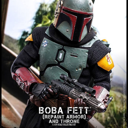 Boba Fett (Repaint Armor) and Throne Star Wars The Mandalorian Action Figure 1/6 30 cm