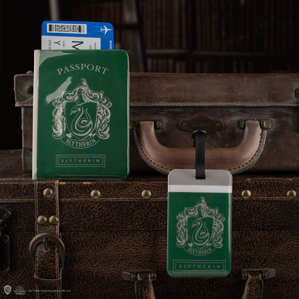 Zestaw etui na paszport i zawieszka do bagażu Harry Potter Slytherin