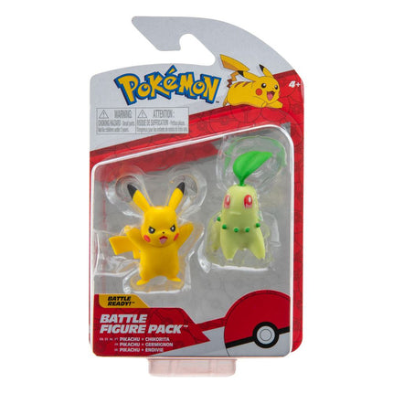 Pokémon Battle Rysunek 2-pak Chikorita i Pikachu #9 5cm