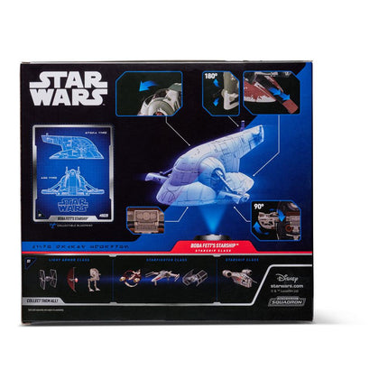 Statek kosmiczny Boba Fetta Star Wars Micro Galaxy Squadron Pojazd z figurkami z figurkami 20 cm