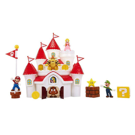 Castle Super Mario Playset Deluxe World of Nintendo DMushroom Kingdom Castle 5 figurek