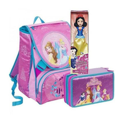 Plecak szkolny Disney Princesses + piórnik 3 piętra 7 + gadżet